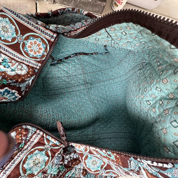 Vera Bradley Java Blue XL Overnight Duffle - Picture 11 of 14